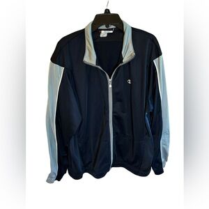 Men’s Champion‎ Blue & Gray Athletic Track Jacket Size XL